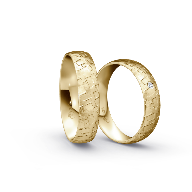Miniaturbild: Trauringe TL9159 - Gelbgold (Geflecht Fliesmatt) | Eheringe aus Gold