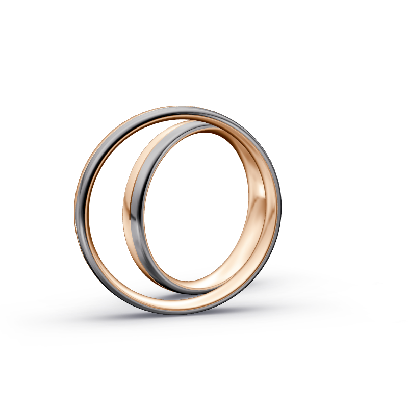 Miniaturbild: Trauringe TL2702 - Tantal/Rotgold