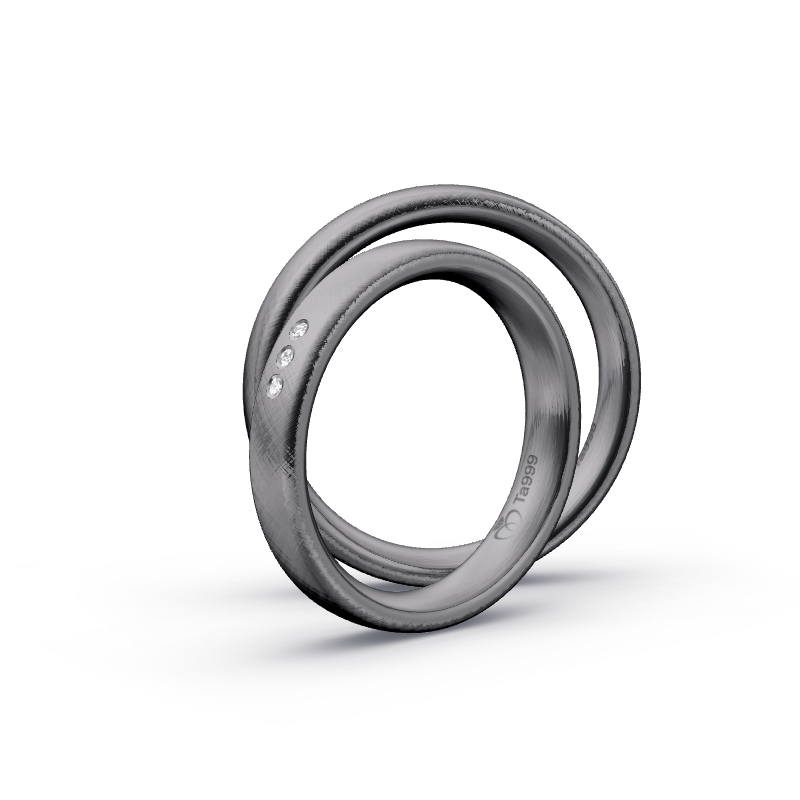 Miniaturbild: Trauringe TL7756 - Tantal (Kreuzmatt) | 999er Tantal Ring