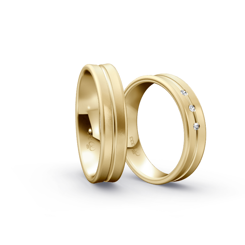Miniaturbild: Trauringe TL8977 - Gelbgold (Sandmatt fein) | Eheringe aus Gold
