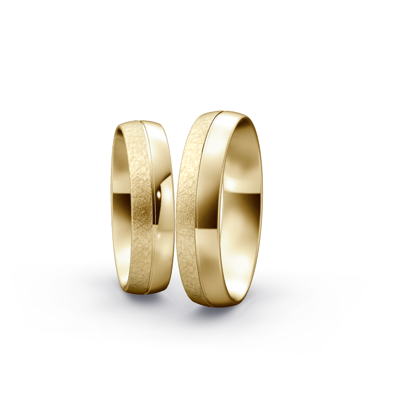 Miniaturbild: Trauringe TL9633 - Gelbgold (Poliert / Eismatt) | Eheringe aus Gold