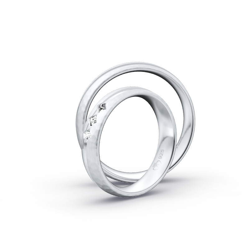 Miniaturbild: Ringpaar TL9268 - Silber
