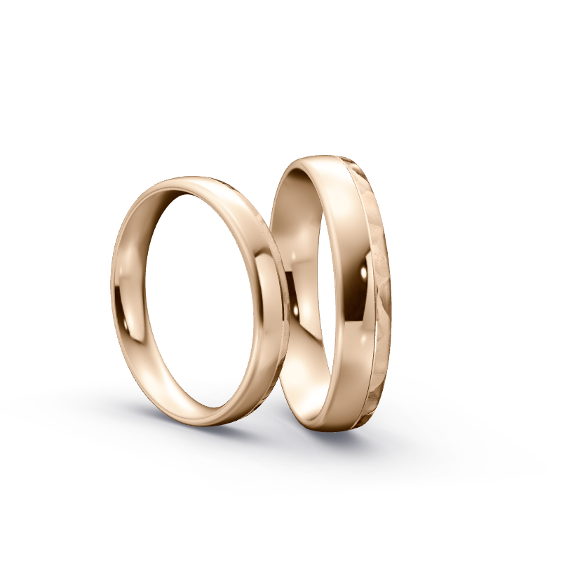 Miniaturbild: Trauringe TL7887 - Roségold (Koralle / poliert) | Eheringe aus Gold