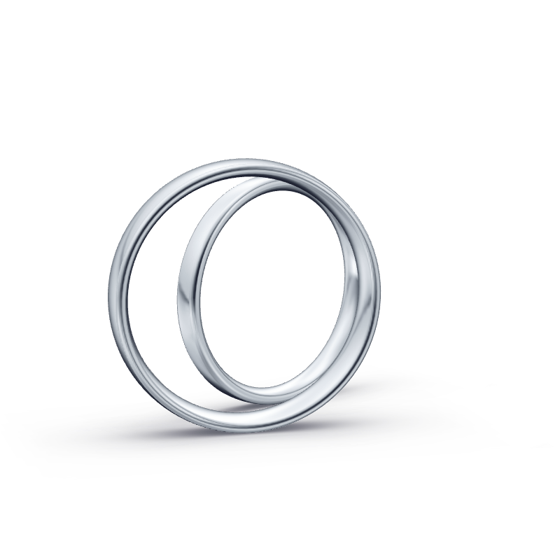 Miniaturbild: Trauringe TL5856 - Platin (Poliert) mit 12 Brillanten