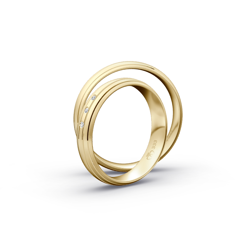 Miniaturbild: Trauringe TL8974 - Gelbgold (Sandmatt fein) | Eheringe aus Gold