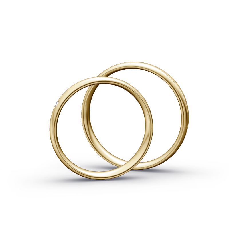 Miniaturbild: Trauringe TL7946 - Gelbgold (Eismatt / Poliert) | Eheringe aus Gold