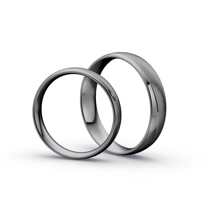 Miniaturbild: Trauringe TL9690 - Tantal (Poliert / Kreuzmatt) | 999er Tantal Ring