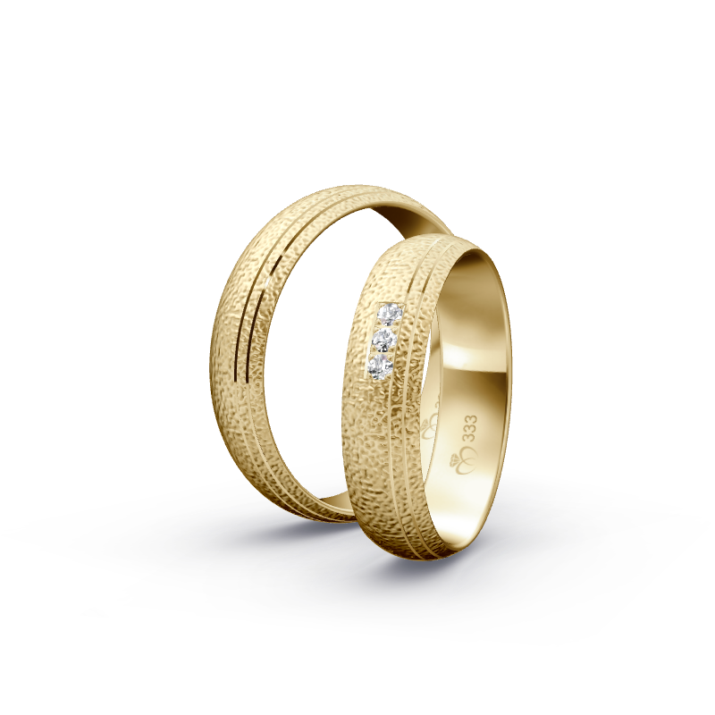 Miniaturbild: Trauringe TL9643 - Gelbgold (Frost) | Eheringe aus Gold