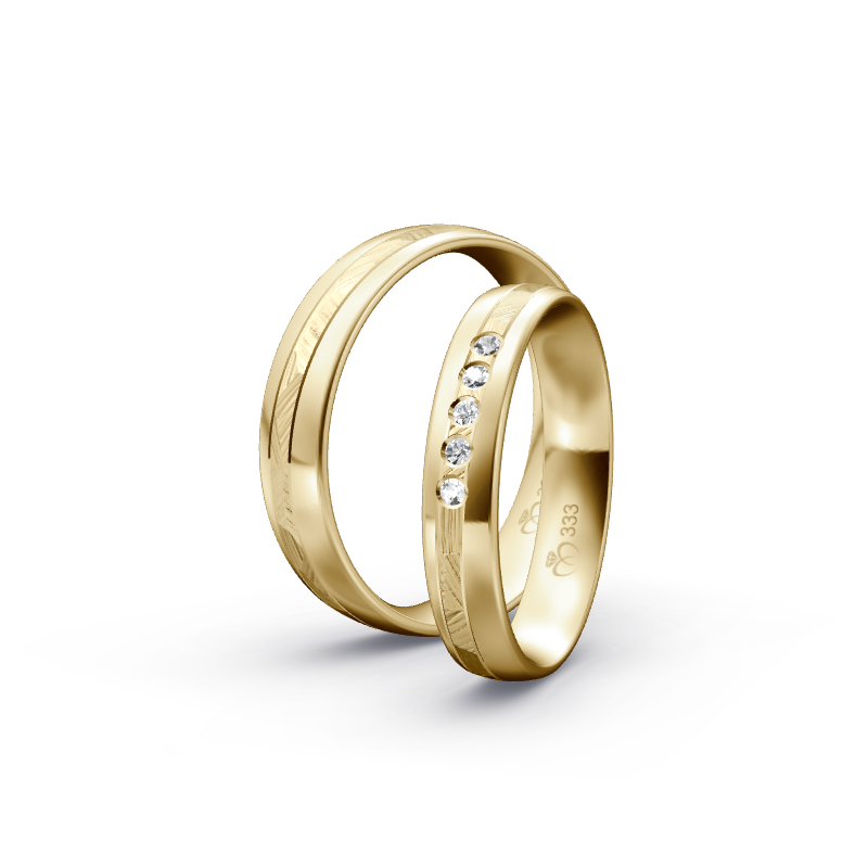 Miniaturbild: Trauringe TL4284 - Gelbgold (Fels / poliert) | Eheringe aus Gold