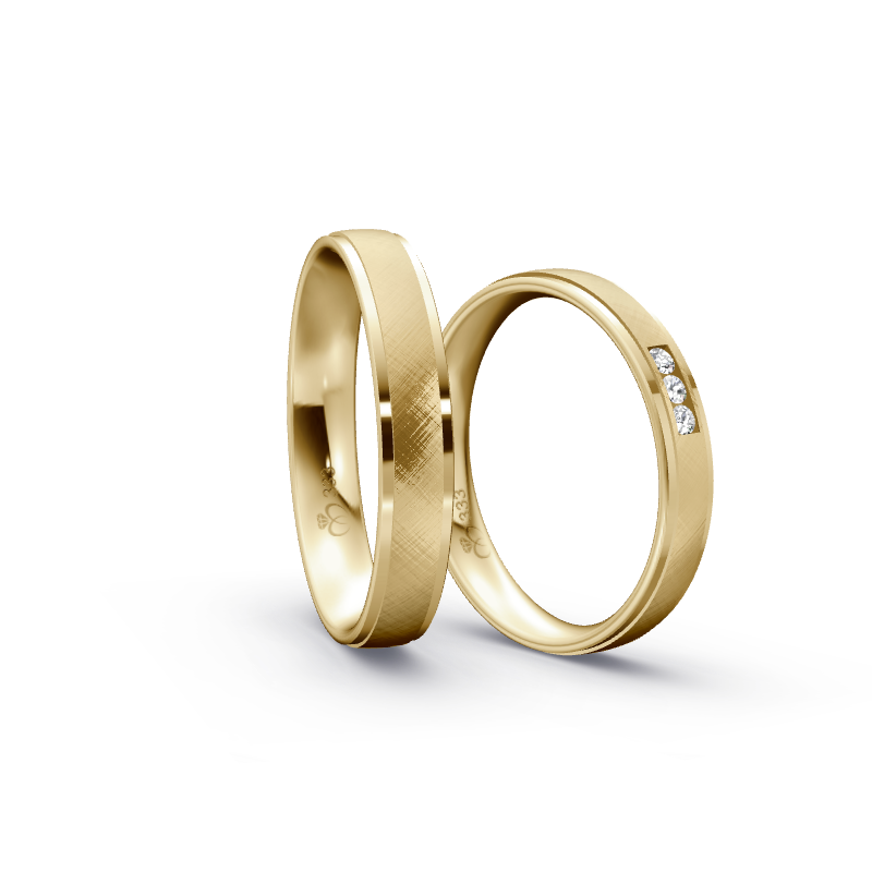 Miniaturbild: Trauringe TL8261 - Gelbgold (Kreuzmatt) | Eheringe aus Gold