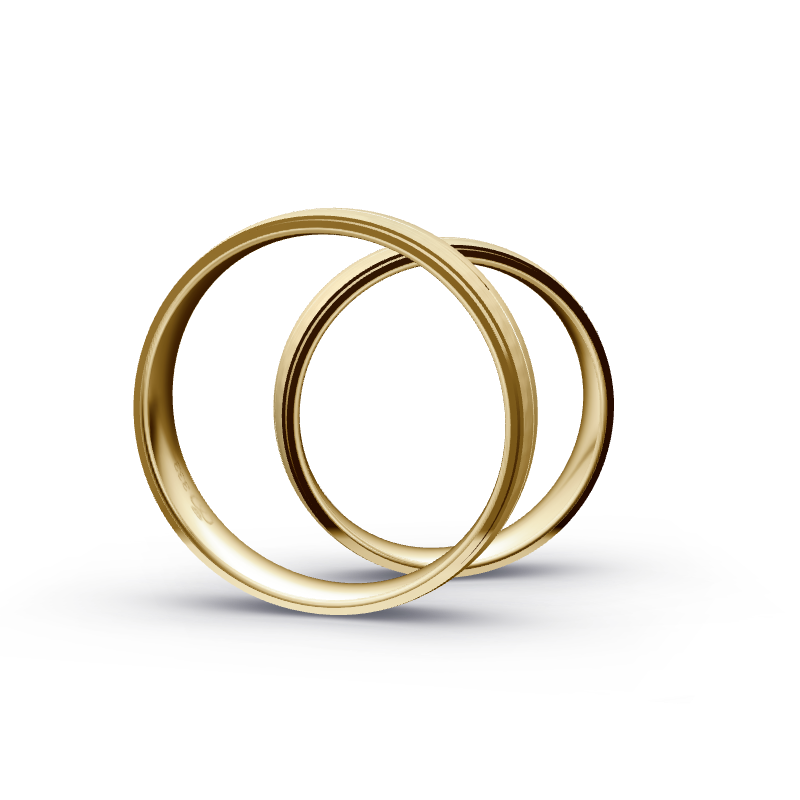 Miniaturbild: Trauringe TL5038 - Gelbgold (Hammerschlag matt) | Eheringe aus Gold