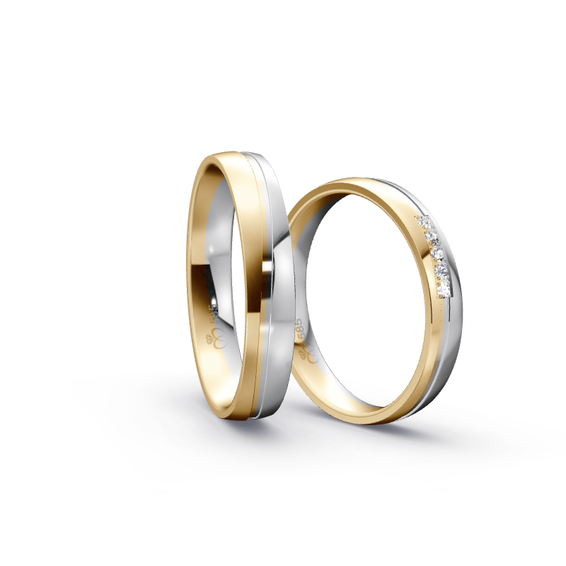 Miniaturbild: Trauringe TL2377 - Gelbgold/Weißgold