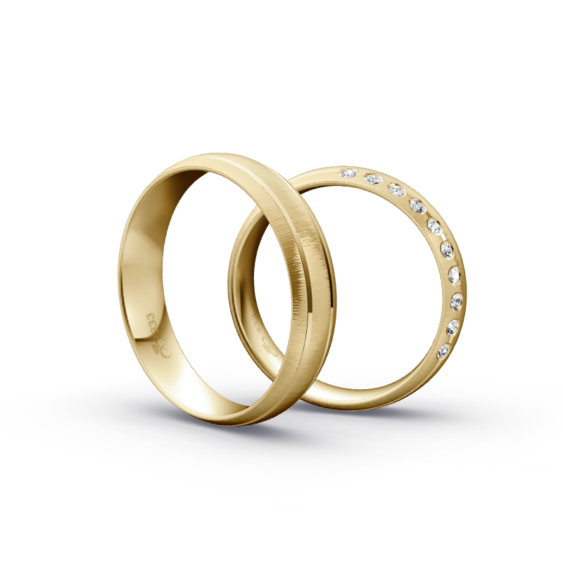 Miniaturbild: Trauringe TL3921 - Gelbgold (Quermatt) | Eheringe aus Gold