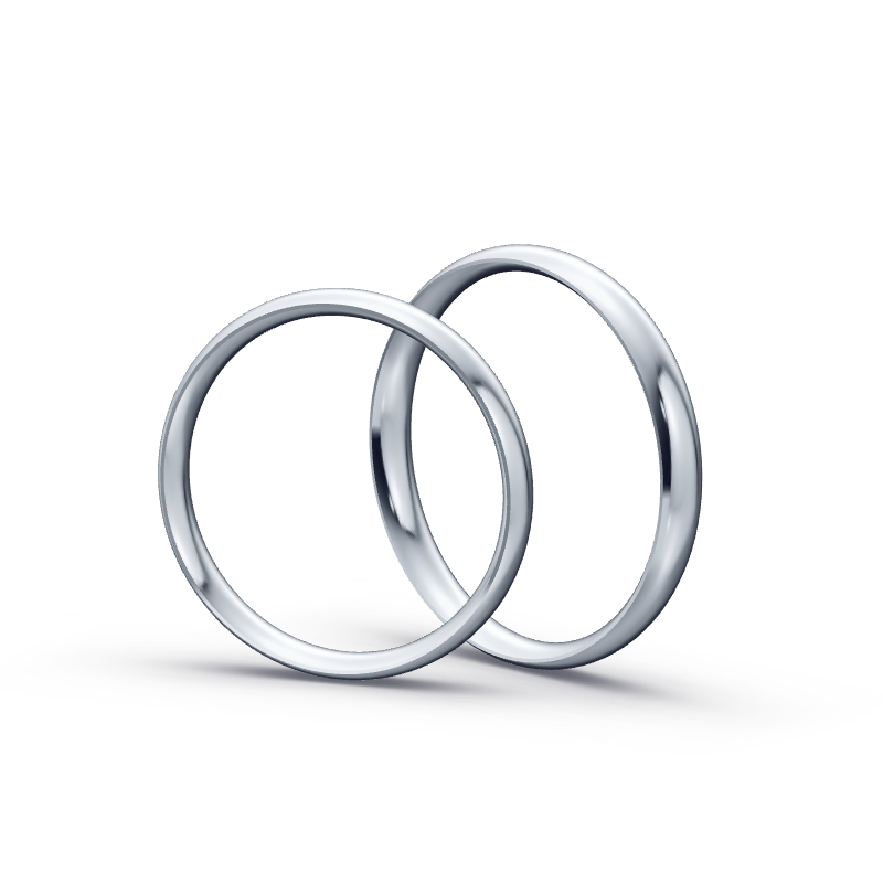 Miniaturbild: Trauringe TL9989 - Platin (Poliert) mit 1 Brillant