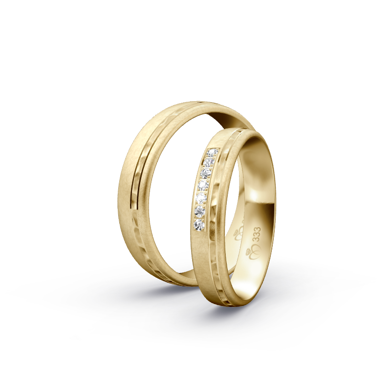 Miniaturbild: Trauringe TL8619 - Gelbgold (Kies / Fliesmatt) | Eheringe aus Gold