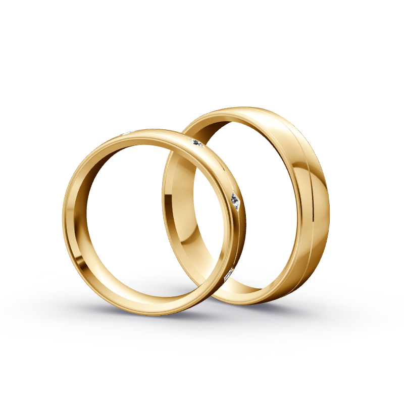 Miniaturbild: Trauringe TL6762 - Sattgelb-Gold
