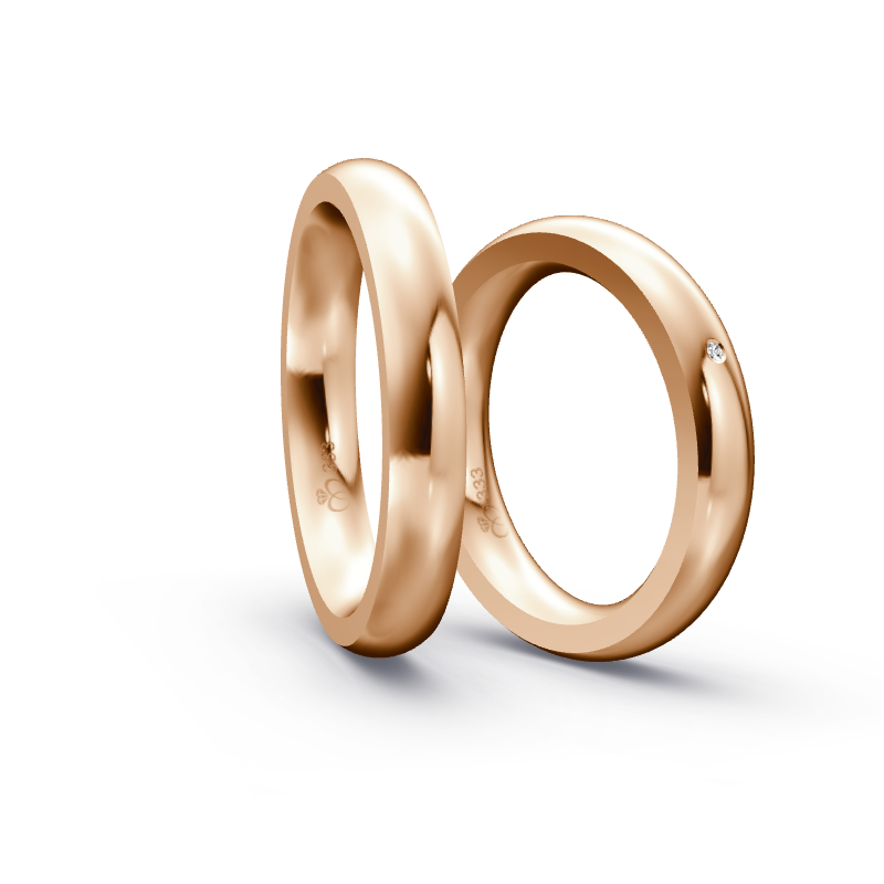 Miniaturbild: Trauringe TL8747 - Rotgold (Poliert) | Eheringe aus Gold