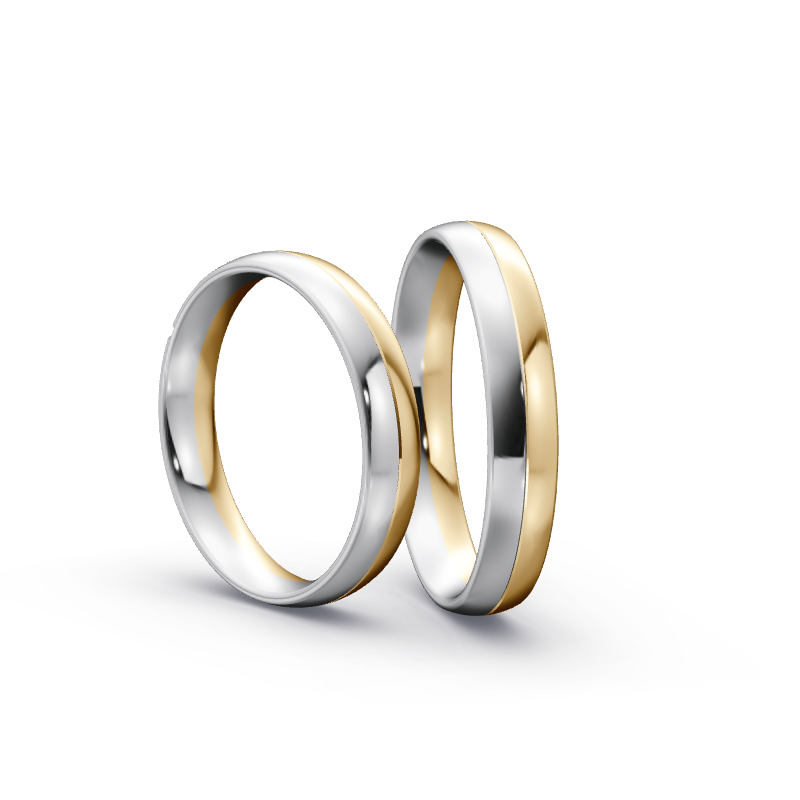 Miniaturbild: Trauringe TL4652 - Gelbgold/Weißgold