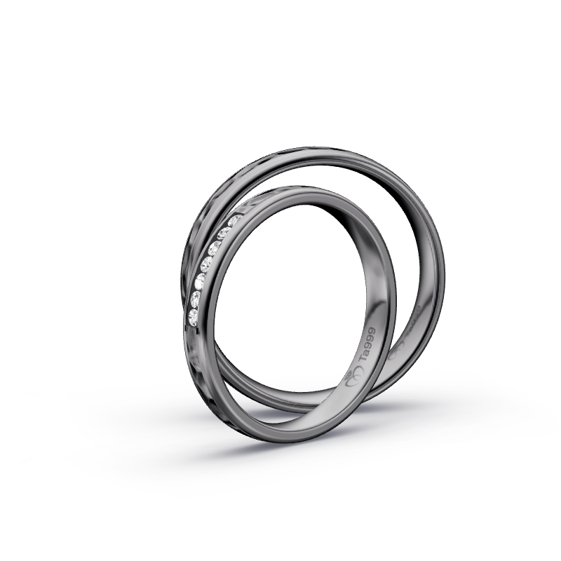 Miniaturbild: Trauringe TL3226 - Tantal (Kies / poliert) | 999er Tantal Ring