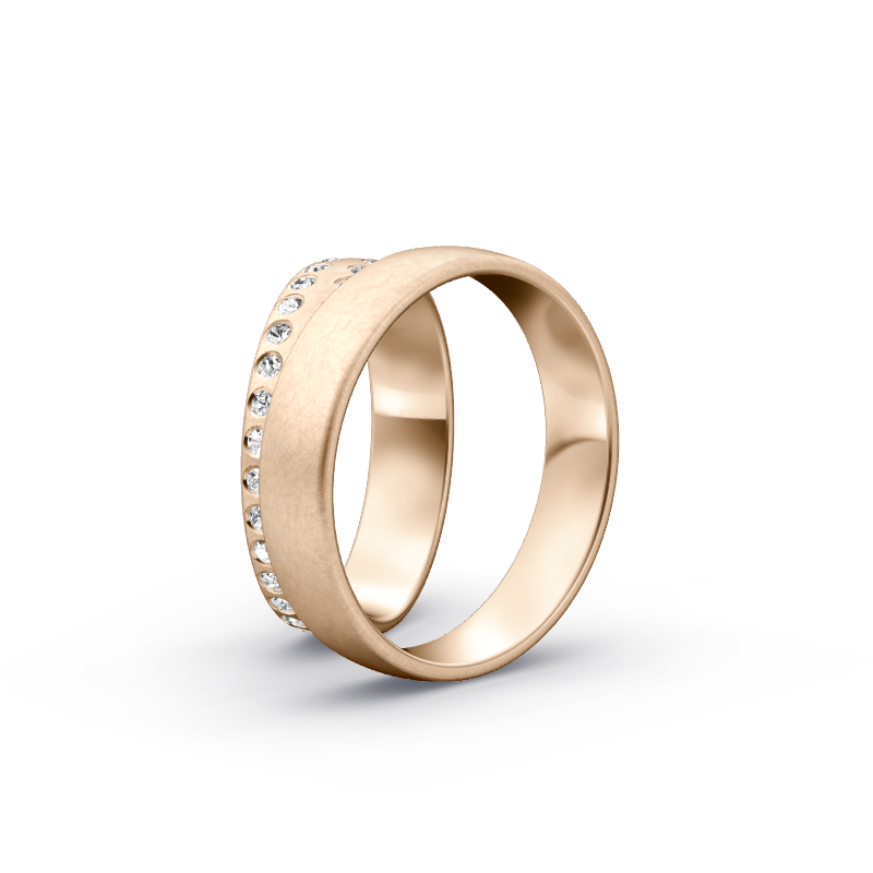 Miniaturbild: Trauringe TL3595 - Roségold (Fliesmatt) | Eheringe aus Gold