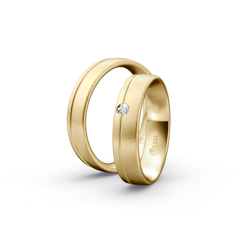 Miniaturbild: Trauringe TL5415 - Gelbgold (Sandmatt grob) | Eheringe aus Gold