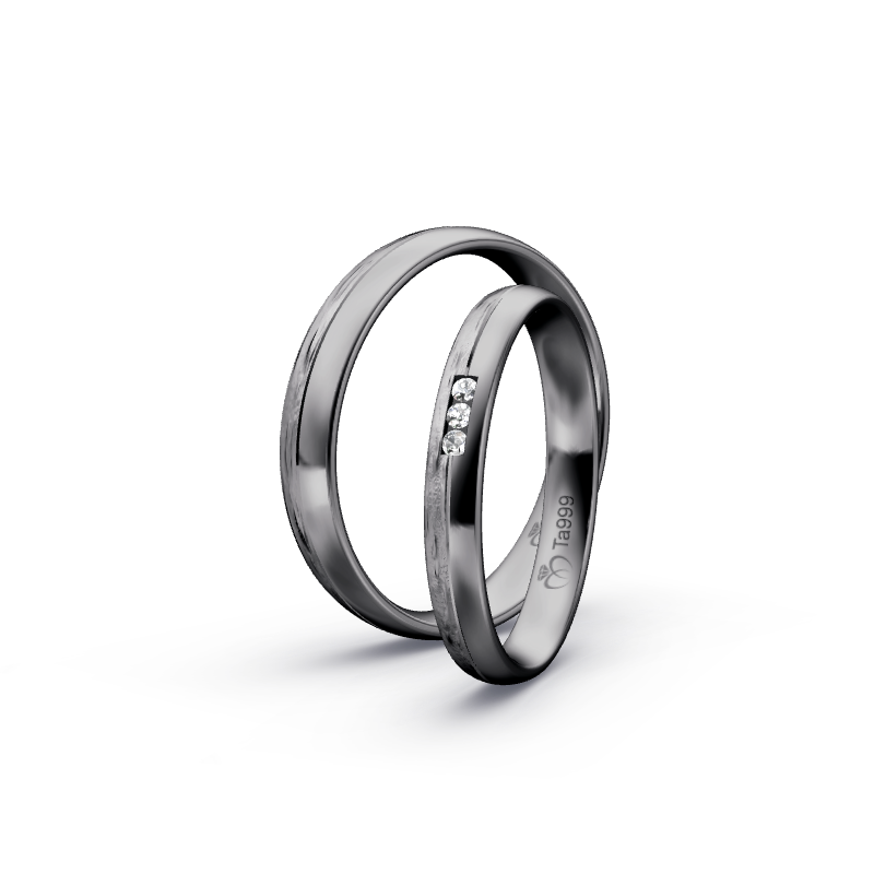 Miniaturbild: Trauringe TL3759 - Tantal (Wasserfall / Poliert) | 999er Tantal Ring