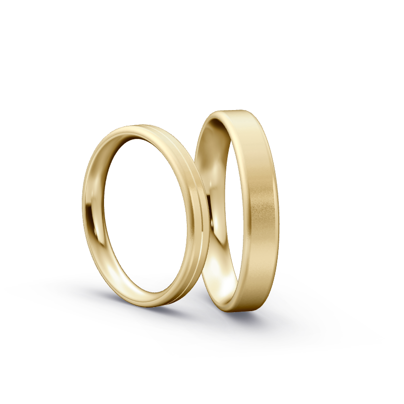 Miniaturbild: Trauringe TL8020 - Gelbgold (Sandmatt fein) | Eheringe aus Gold