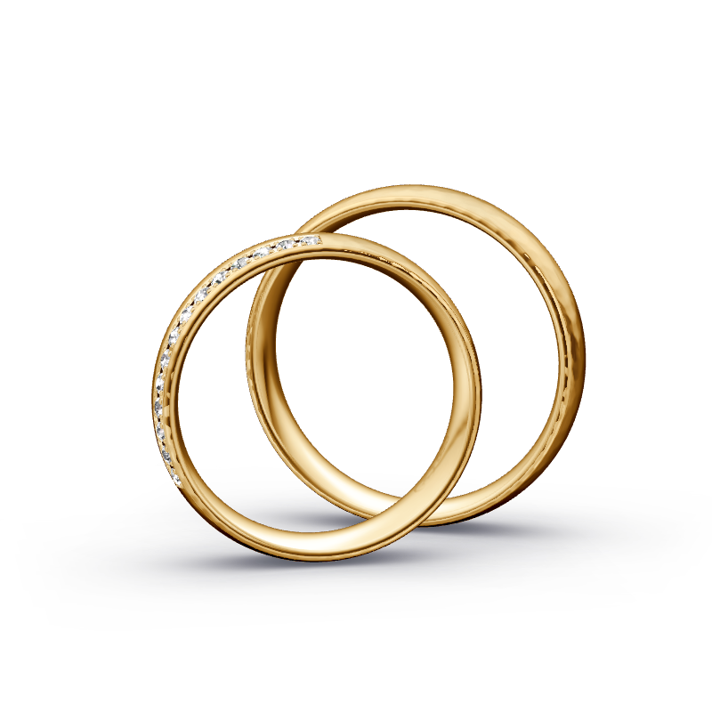 Miniaturbild: Trauringe TL9511 - Sattgelb-Gold