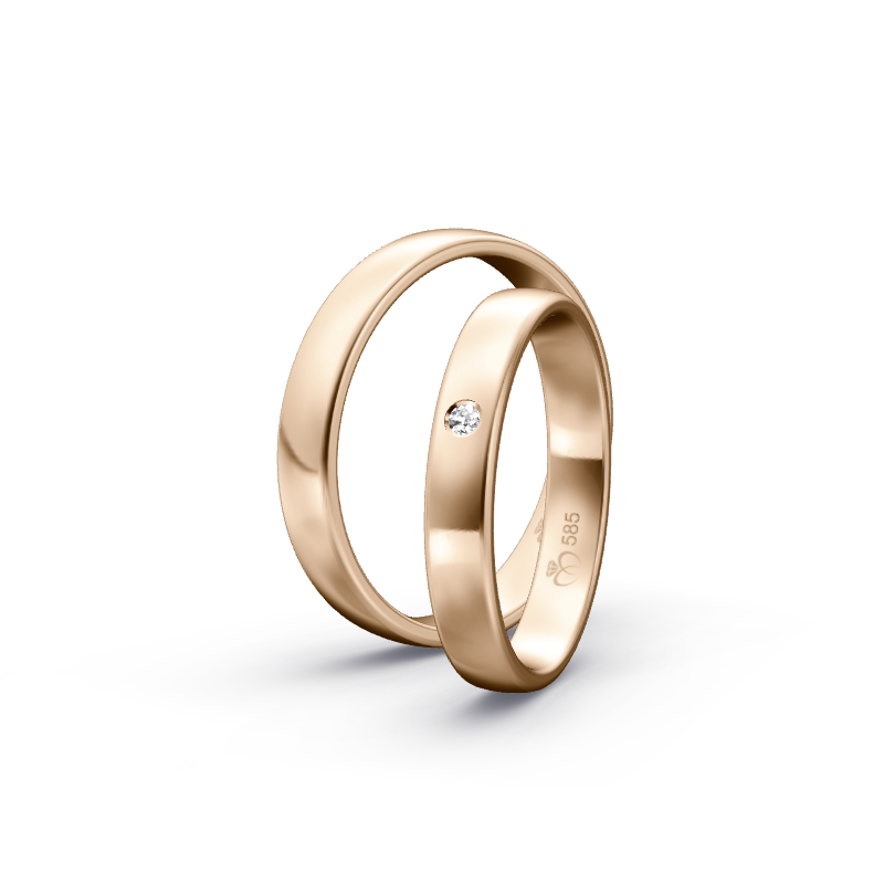 Miniaturbild: Trauringe TL1531 - Roségold (Poliert) | Eheringe aus Gold