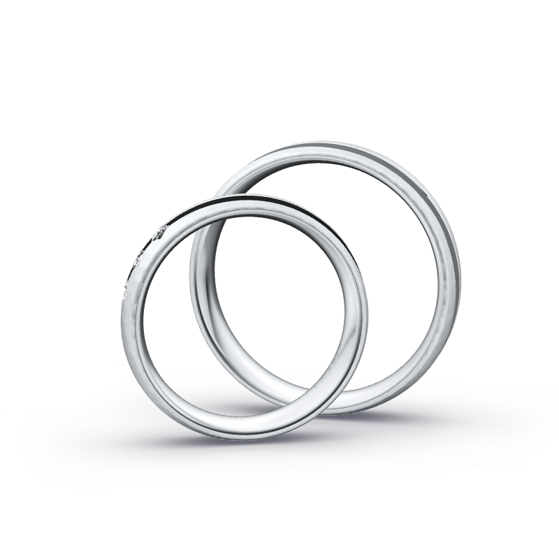 Miniaturbild: Ringpaar TL9268 - Silber