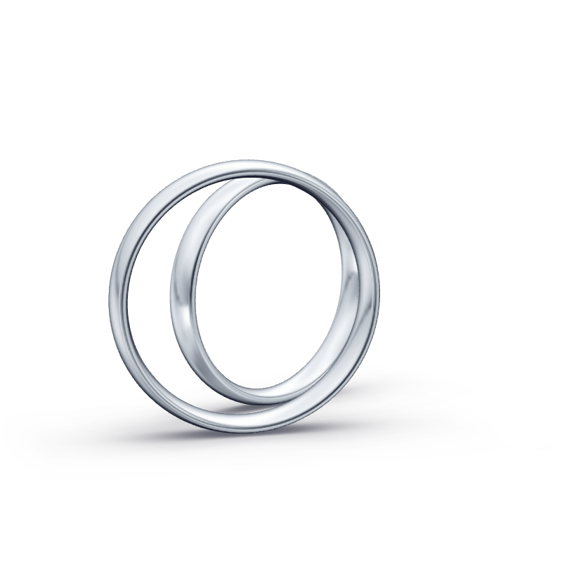 Miniaturbild: Trauringe TL6349 - Platin (Poliert) mit 1 Brillant