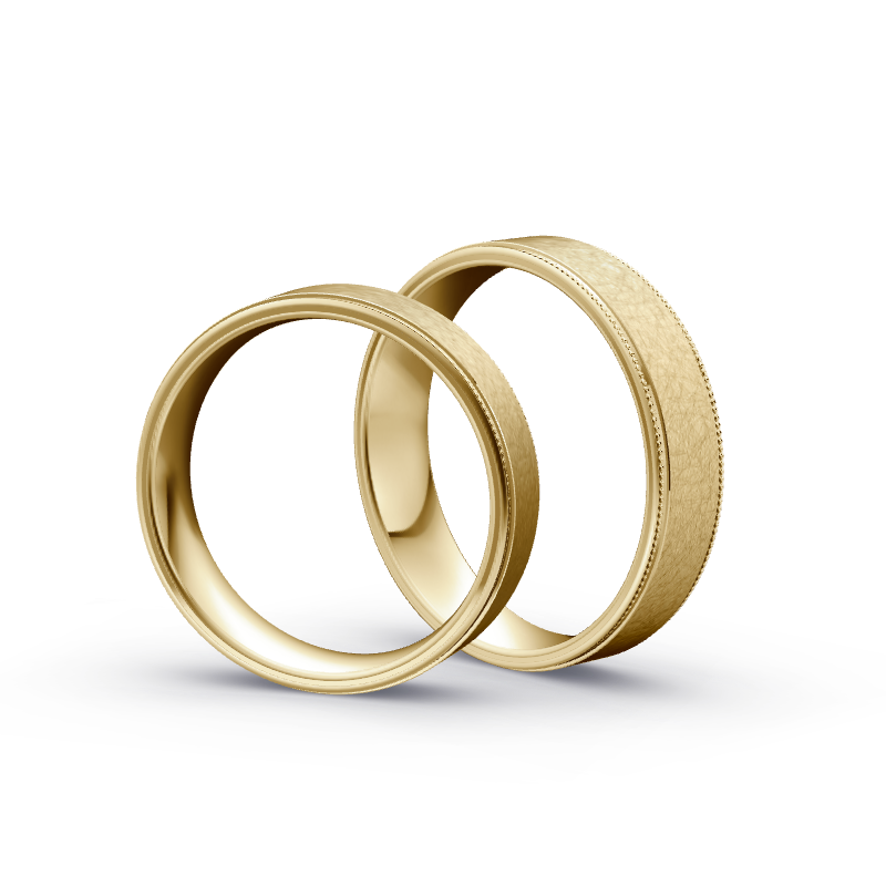 Miniaturbild: Trauringe TL8216 - Gelbgold (Eismatt) | Eheringe aus Gold