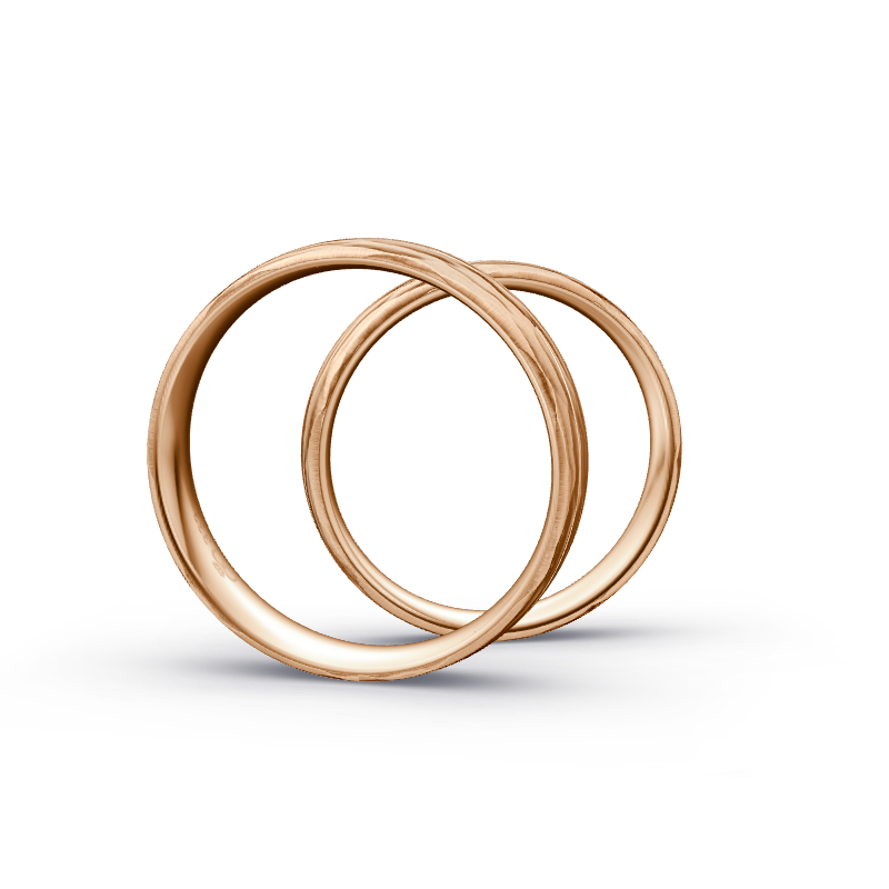 Miniaturbild: Trauringe TL9656 - Rotgold (Relief längs) | Eheringe aus Gold