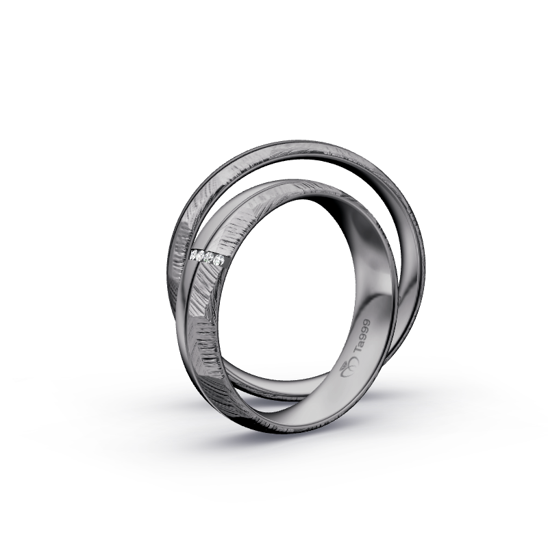 Miniaturbild: Trauringe TL7204 - Tantal (Poliert / Fels) | 999er Tantal Ring