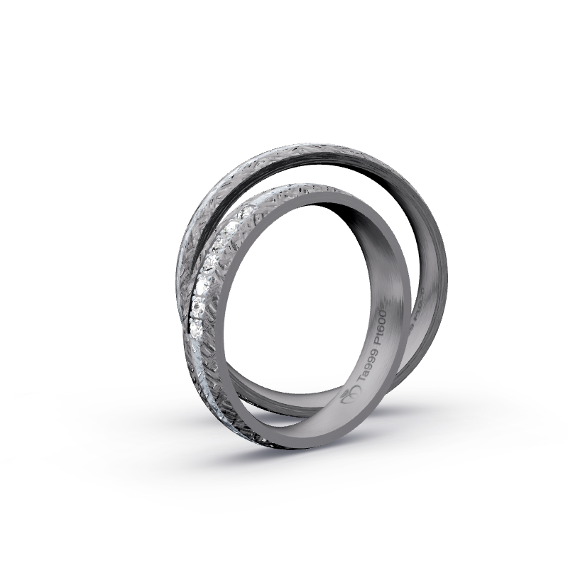 Miniaturbild: Trauringe TL7364 - Tantal/Platin