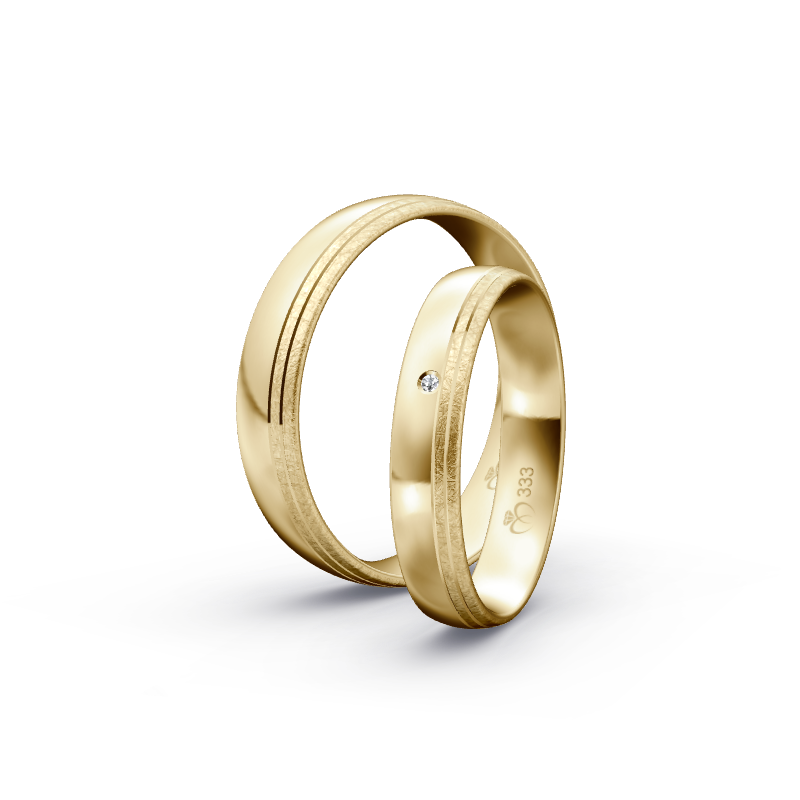 Miniaturbild: Trauringe TL6618 - Gelbgold (Poliert / Eismatt) | Eheringe aus Gold