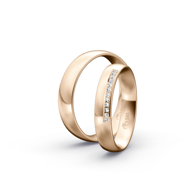 Miniaturbild: Trauringe TL9072 - Roségold (Poliert) | Eheringe aus Gold