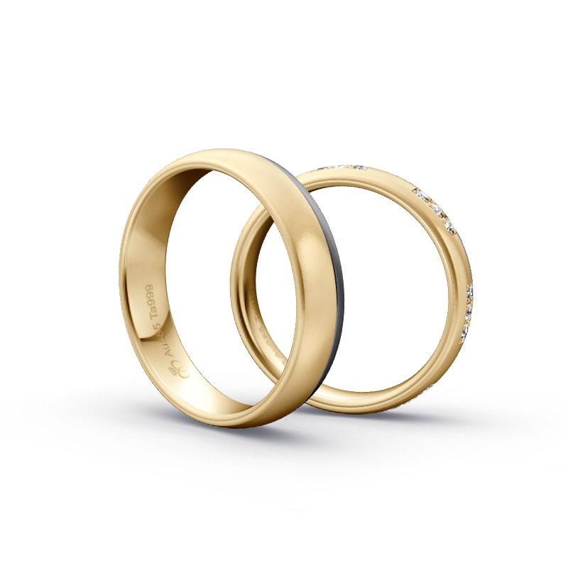 Miniaturbild: Trauringe TL3674 - Tantal/Gelbgold