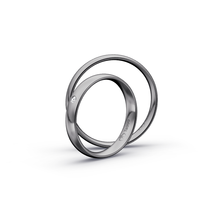 Miniaturbild: Trauringe TL9874 - Tantal (Poliert) | 999er Tantal Ring