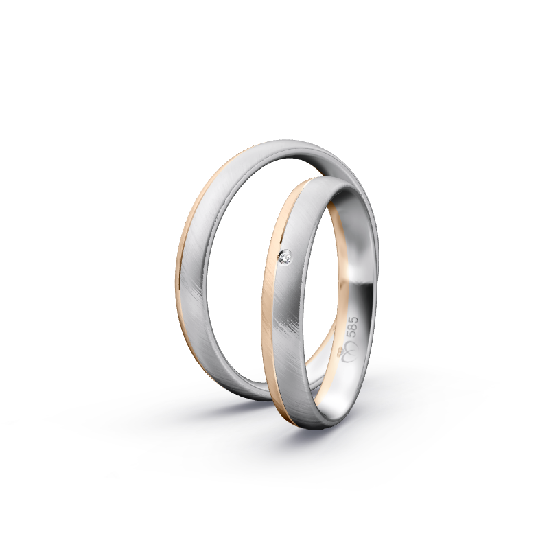 Miniaturbild: Trauringe TL6444 - Roségold/Weißgold