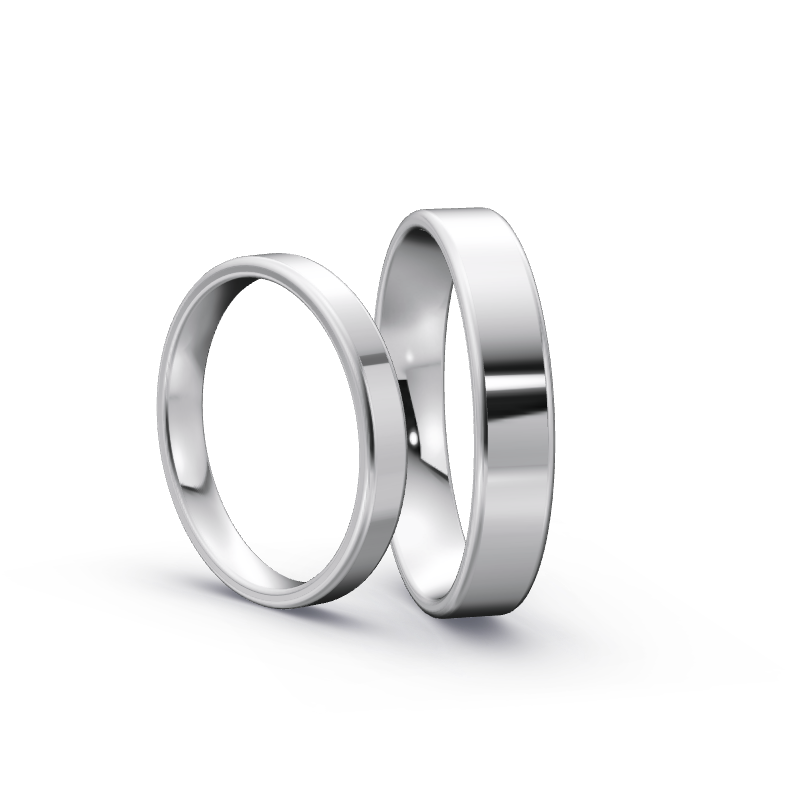 Miniaturbild: Trauringe TL8103 - Weißgold (Poliert) | Eheringe aus Gold