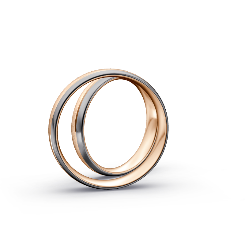 Miniaturbild: Trauringe TL1319 - Tantal/Rotgold