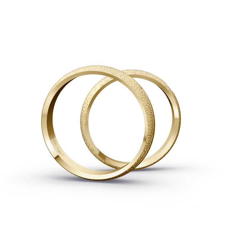 Miniaturbild: Trauringe TL8129 - Gelbgold (Frost) | Eheringe aus Gold