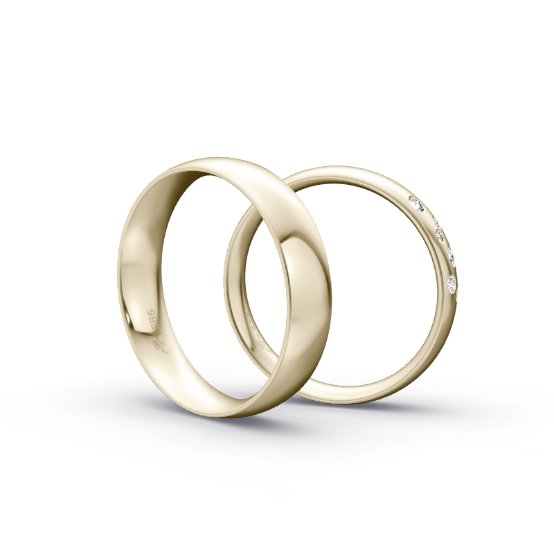 Miniaturbild: Trauringe TL9089 - Chamois (Altweißgold)