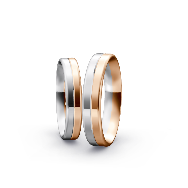 Miniaturbild: Trauringe TL6528 - Rotgold/Weißgold