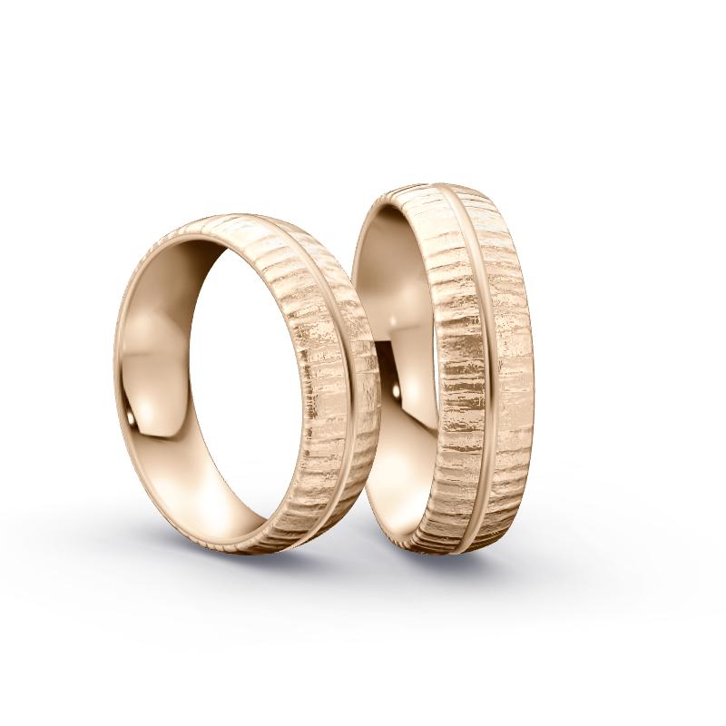 Miniaturbild: Trauringe TL8931 - Roségold (Relief / Poliert) | Eheringe aus Gold