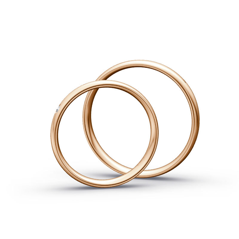 Miniaturbild: Trauringe TL9709 - Rotgold (Poliert) | Eheringe aus Gold