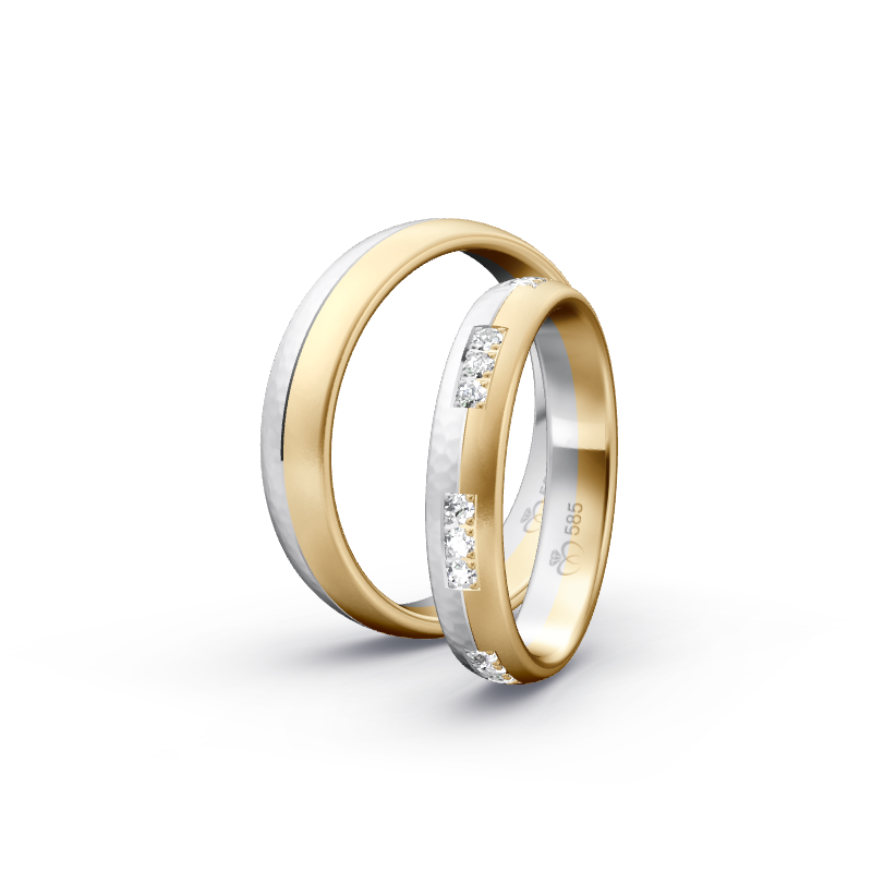 Miniaturbild: Trauringe TL4706 - Gelbgold/Weißgold