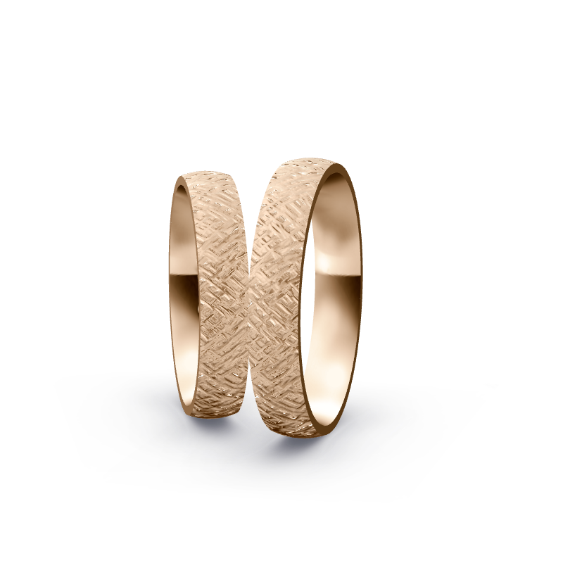 Miniaturbild: Trauringe TL2878 - Roségold (Finnenschlag kreuz) | Eheringe aus Gold