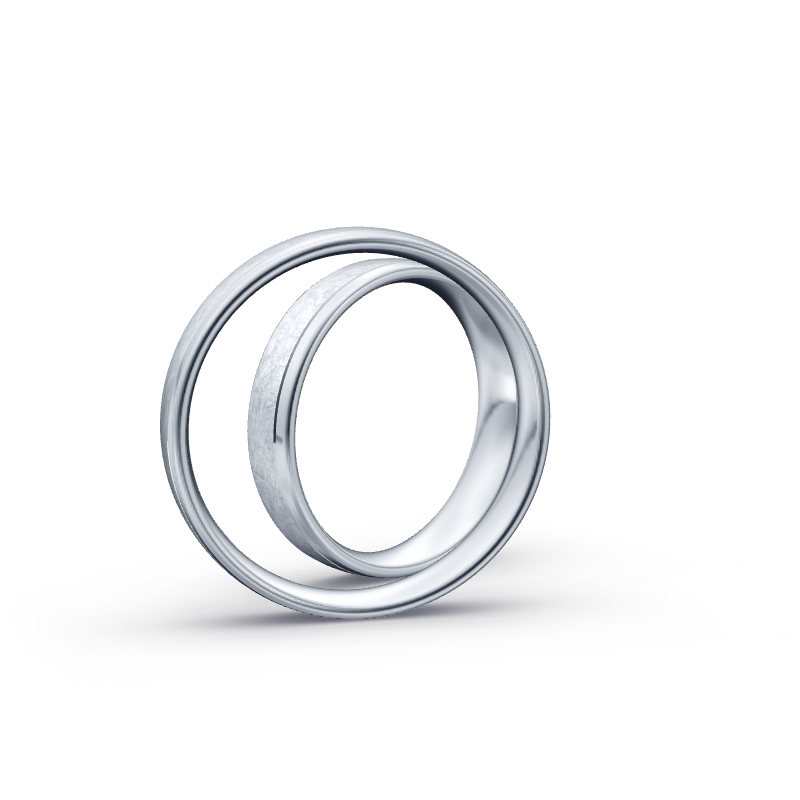 Miniaturbild: Trauringe TL8593 - Platin (Poliert / Eismatt) mit 8 Brillanten